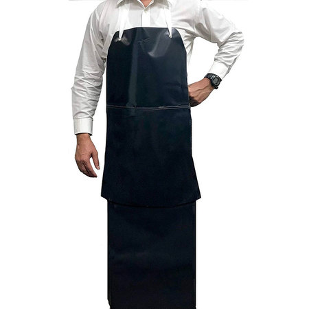 KLEEN CHEF Premium Heavy Duty PVC Leather Apron, Black BLKC-HDS-PVC-AP1BK